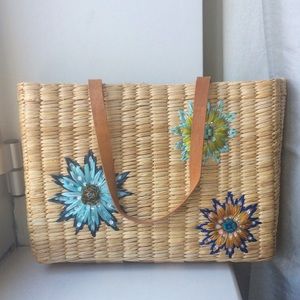 Charter Club husk straw bag
